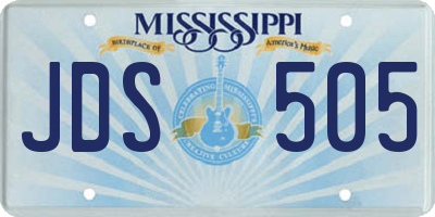 MS license plate JDS505