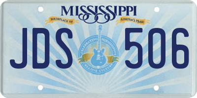 MS license plate JDS506