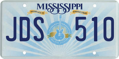 MS license plate JDS510