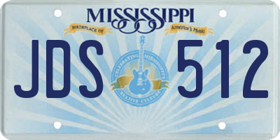 MS license plate JDS512
