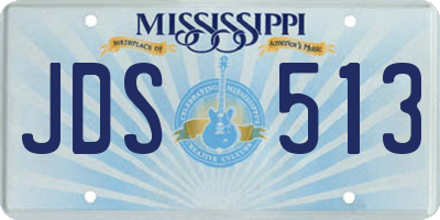 MS license plate JDS513