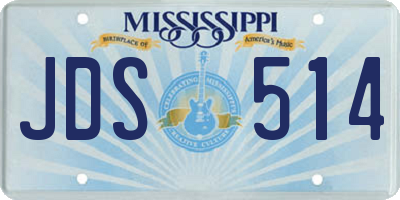 MS license plate JDS514