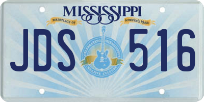 MS license plate JDS516