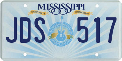 MS license plate JDS517