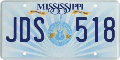 MS license plate JDS518