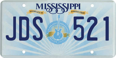 MS license plate JDS521