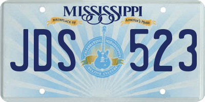 MS license plate JDS523