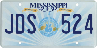MS license plate JDS524