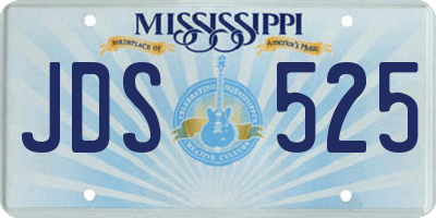 MS license plate JDS525