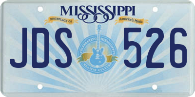 MS license plate JDS526
