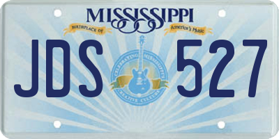 MS license plate JDS527