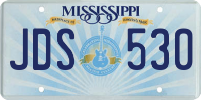 MS license plate JDS530