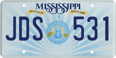 MS license plate JDS531