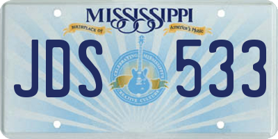 MS license plate JDS533