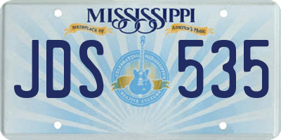 MS license plate JDS535
