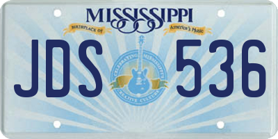 MS license plate JDS536