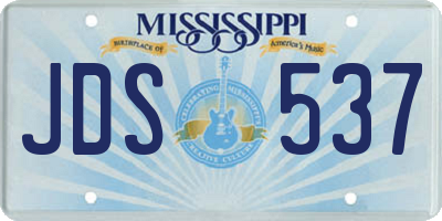 MS license plate JDS537