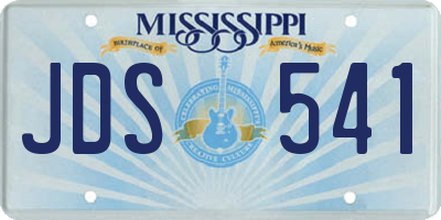 MS license plate JDS541