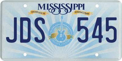 MS license plate JDS545