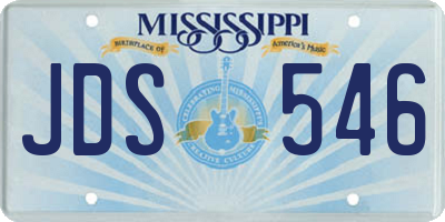 MS license plate JDS546