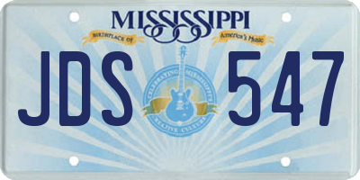 MS license plate JDS547