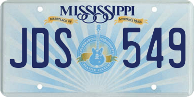 MS license plate JDS549