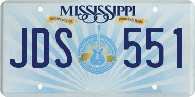 MS license plate JDS551