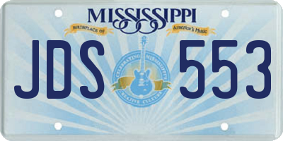 MS license plate JDS553