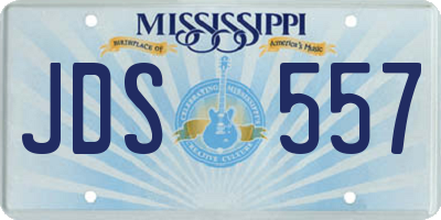 MS license plate JDS557