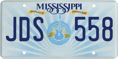 MS license plate JDS558