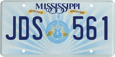 MS license plate JDS561