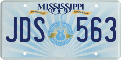 MS license plate JDS563