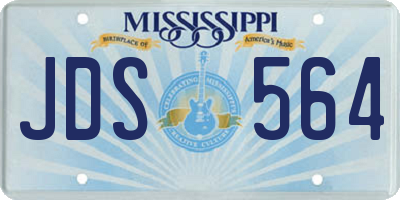 MS license plate JDS564