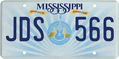 MS license plate JDS566