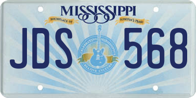 MS license plate JDS568