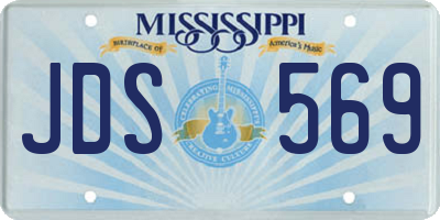 MS license plate JDS569