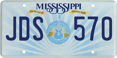 MS license plate JDS570