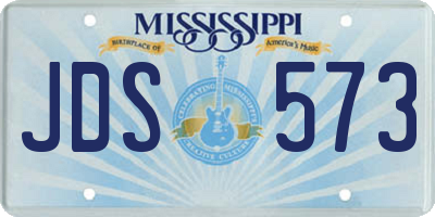 MS license plate JDS573