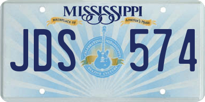 MS license plate JDS574