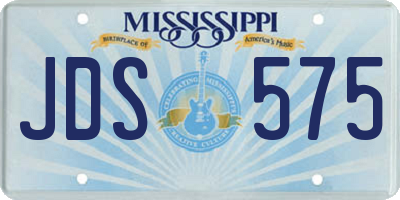 MS license plate JDS575