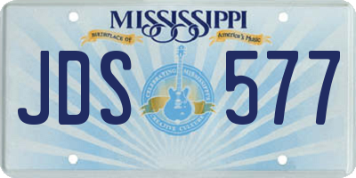 MS license plate JDS577