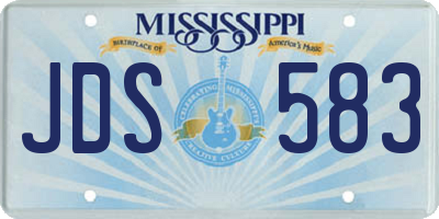 MS license plate JDS583