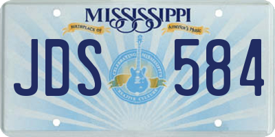 MS license plate JDS584