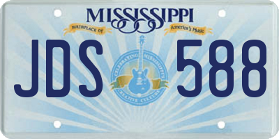MS license plate JDS588