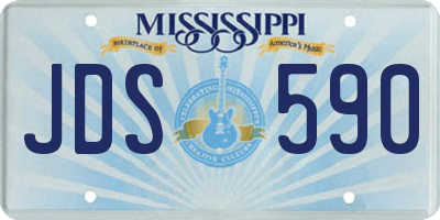 MS license plate JDS590