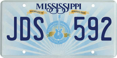 MS license plate JDS592