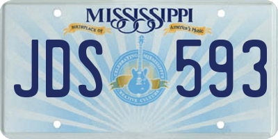 MS license plate JDS593