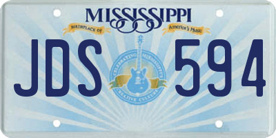 MS license plate JDS594