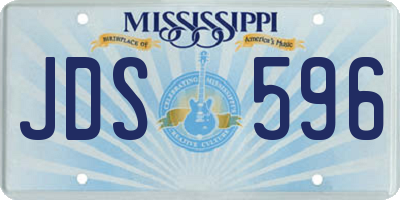 MS license plate JDS596