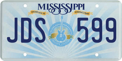 MS license plate JDS599